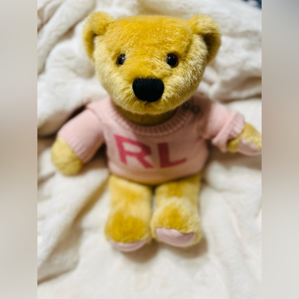Ralph Lauren Teddy Bear with Pink Sweater